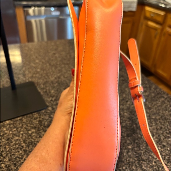 Vera Bradley laser cut Orange Crossbody Bag with Tassels - Picture 7 of 7